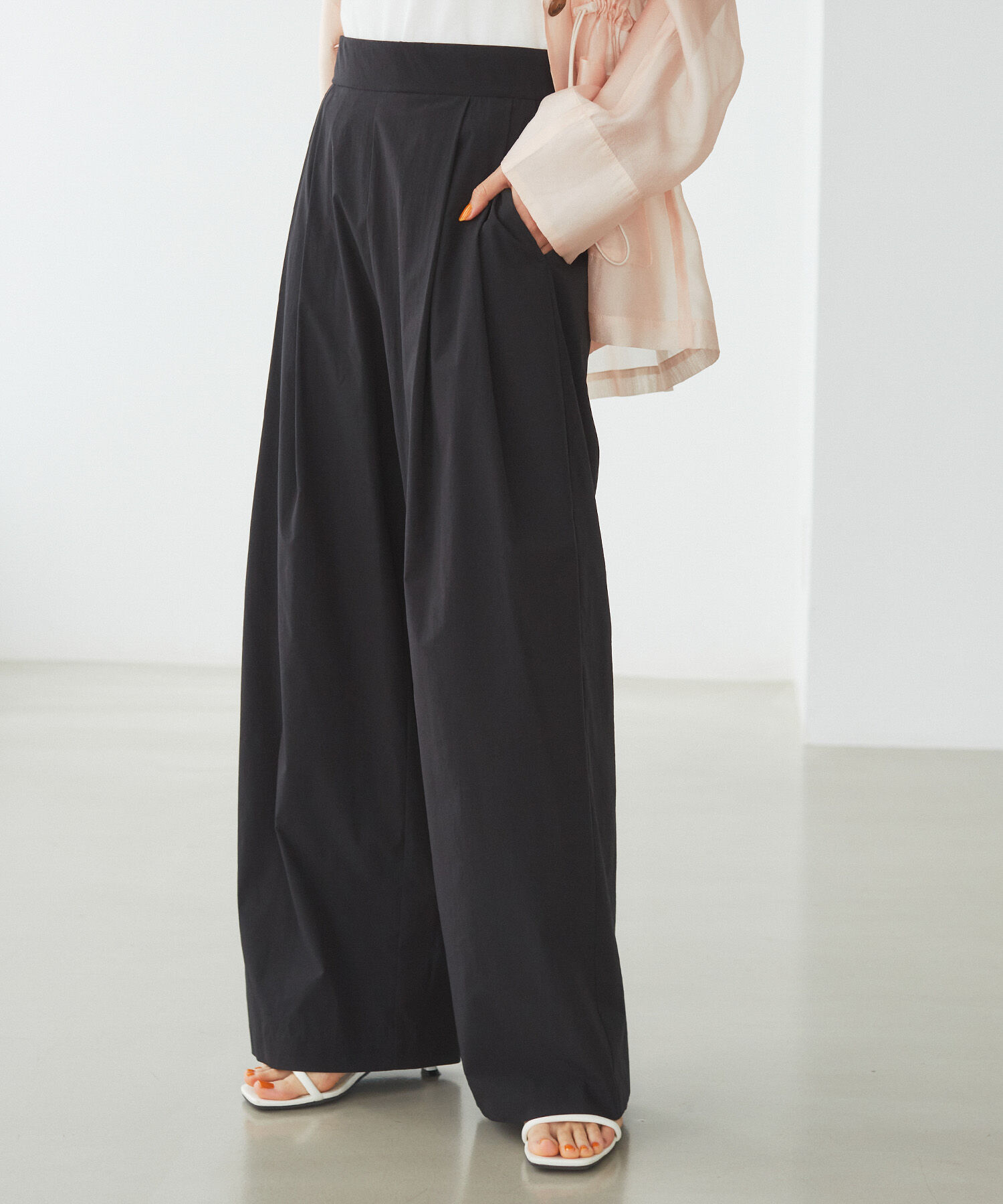 VIS「【洗える】タックギャザーパンツ」|その他|