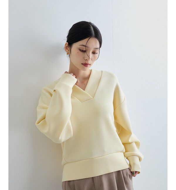 VIS「もちっとふわふわスフレタッチニュアンスＶネックプルオーバー【洗える】」|その他|