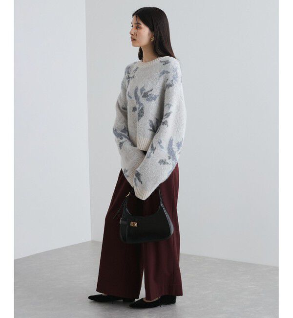VIS「フラワージャガードニットプルオーバー」|ニット・セーター|
