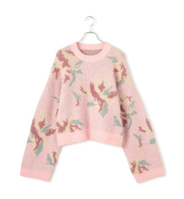 VIS「フラワージャガードニットプルオーバー」|ニット・セーター|