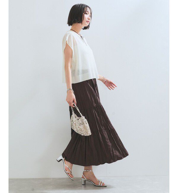 VIS「【洗える】ワッシャー加工スカート」|スカート|