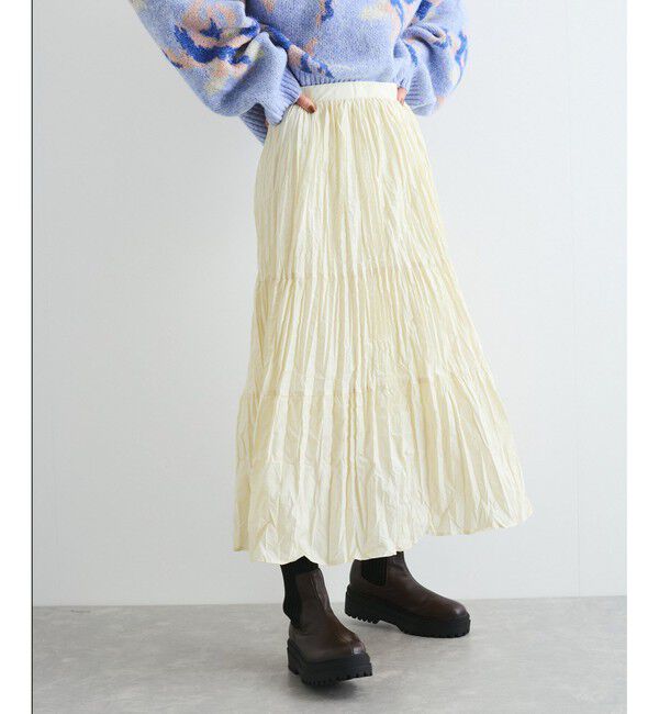 VIS「【洗える】ワッシャー加工スカート」|スカート|