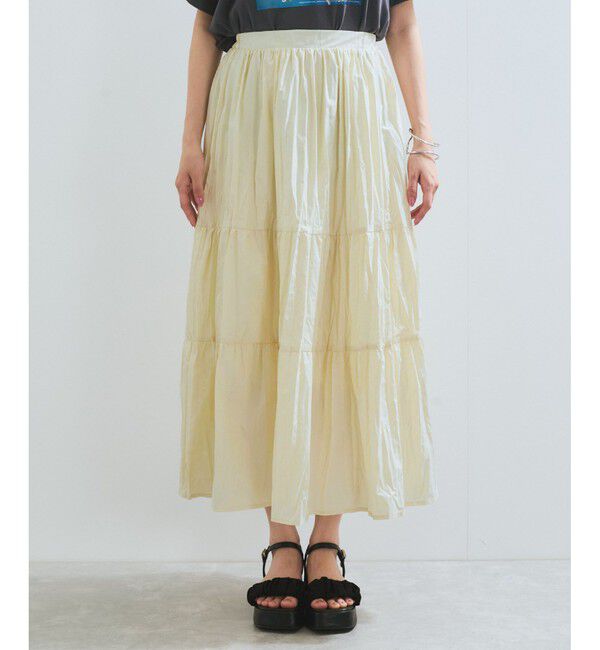 VIS「【洗える】ワッシャー加工スカート」|スカート|