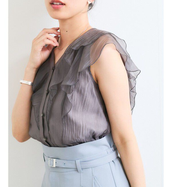 VIS「シアーフリルブラウス」|シャツ・ブラウス|