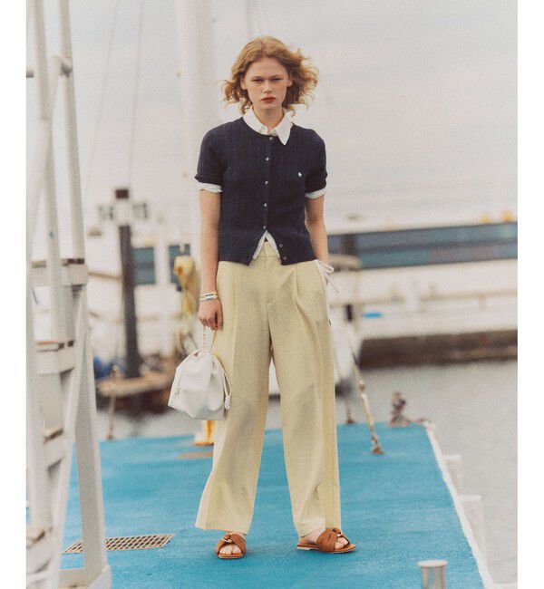 VIS「【POLO BCS】VIS別注ハーフスリーブミニケーブルカーディガン」|カーディガン|