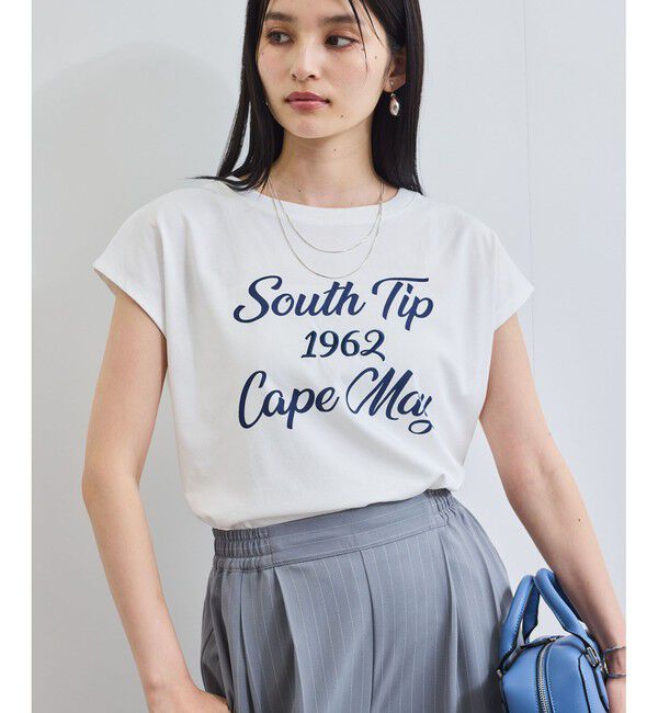 VIS「フレンチスリーブロゴアソートTシャツ」|Tシャツ・カットソー|ホワイト(10)