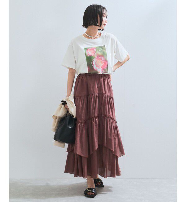 VIS「【接触冷感】箔グラフィックアートTシャツ」|Tシャツ・カットソー|