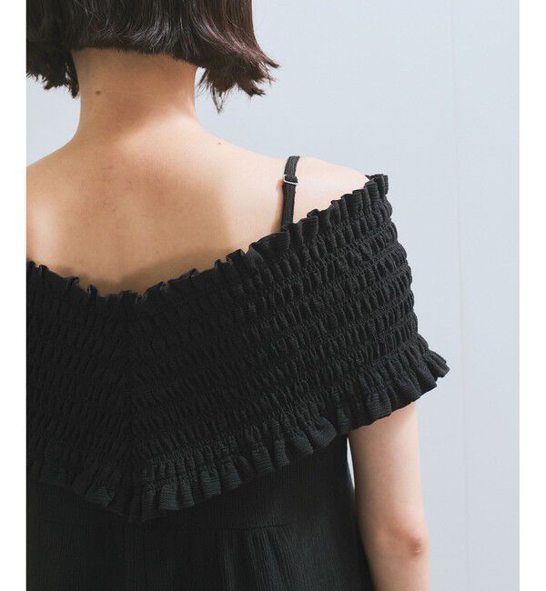 VIS「シャーリングオフショルダーオールインワン」|オールインワン|