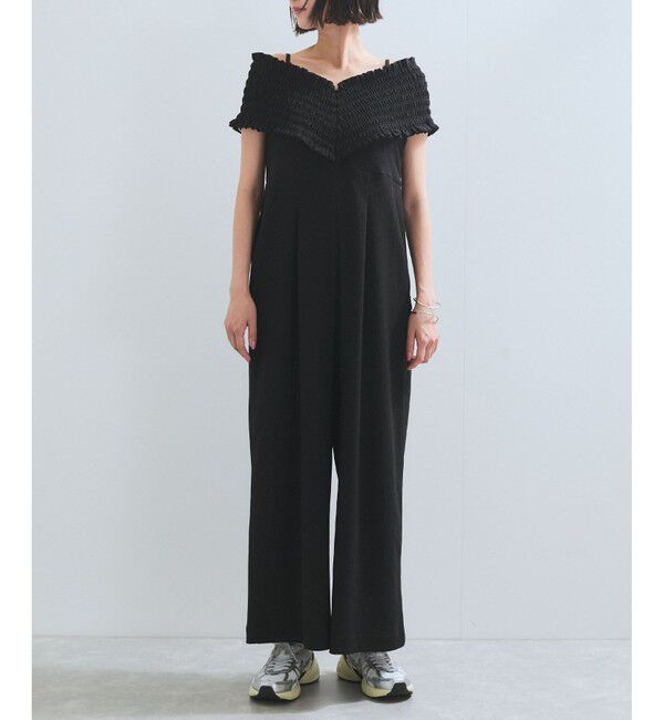 VIS「シャーリングオフショルダーオールインワン」|オールインワン|