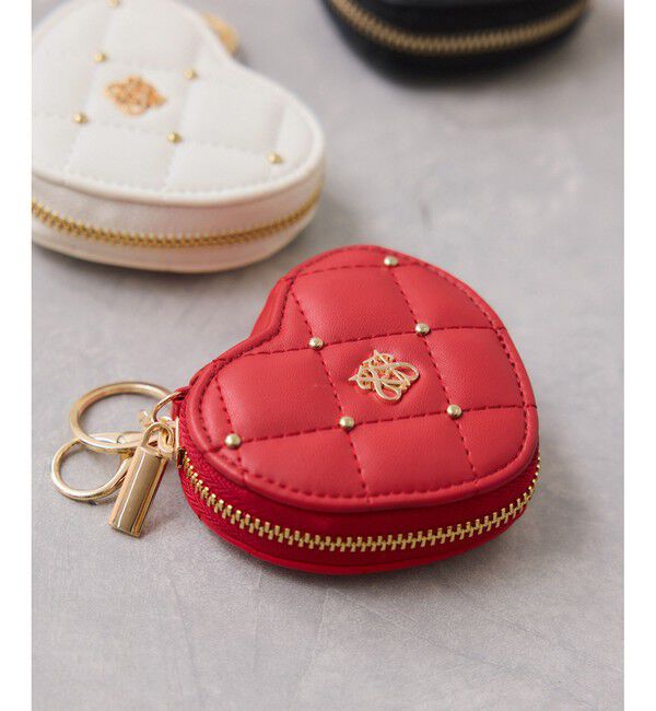 VIS「スタッズキルティングハートポーチチャーム」|チャーム・キーホルダー|