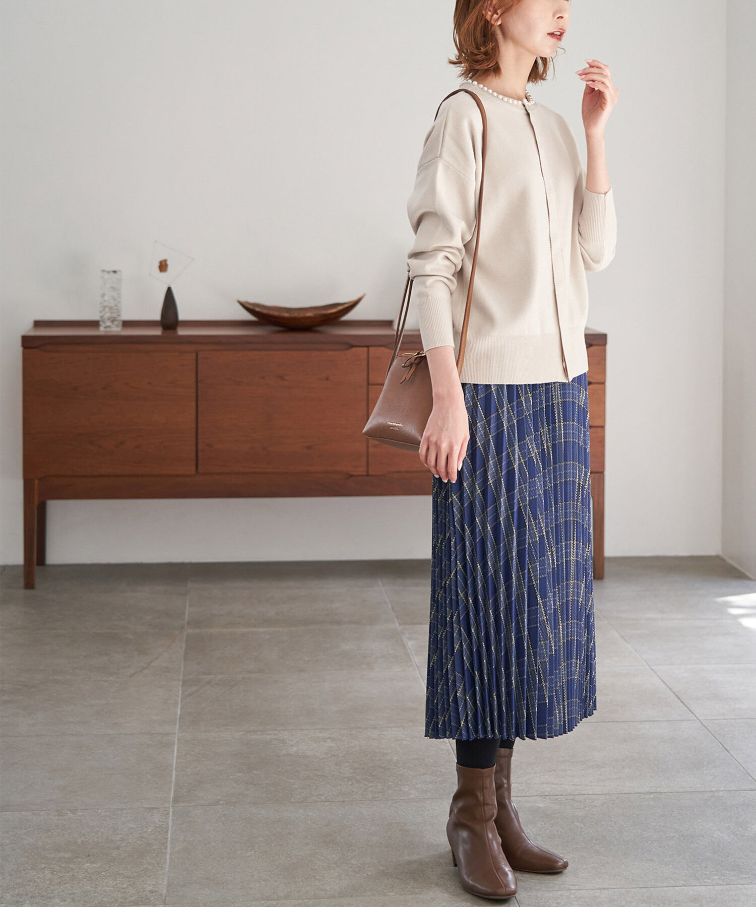 Rope&rsquo;Picnic「午後の紅茶&times;ROPE' PICNIC/チェックプリーツスカート/リンクコーデ」|スカート|