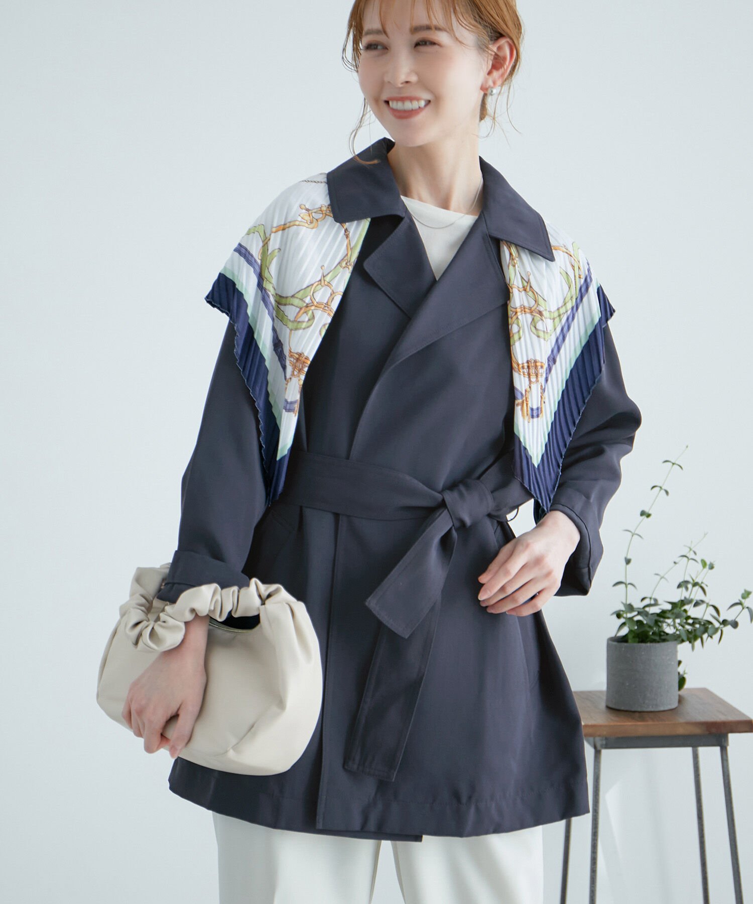 Rope&rsquo;Picnic「チェスターショートコート」|チェスターコート|ネイビー(40)