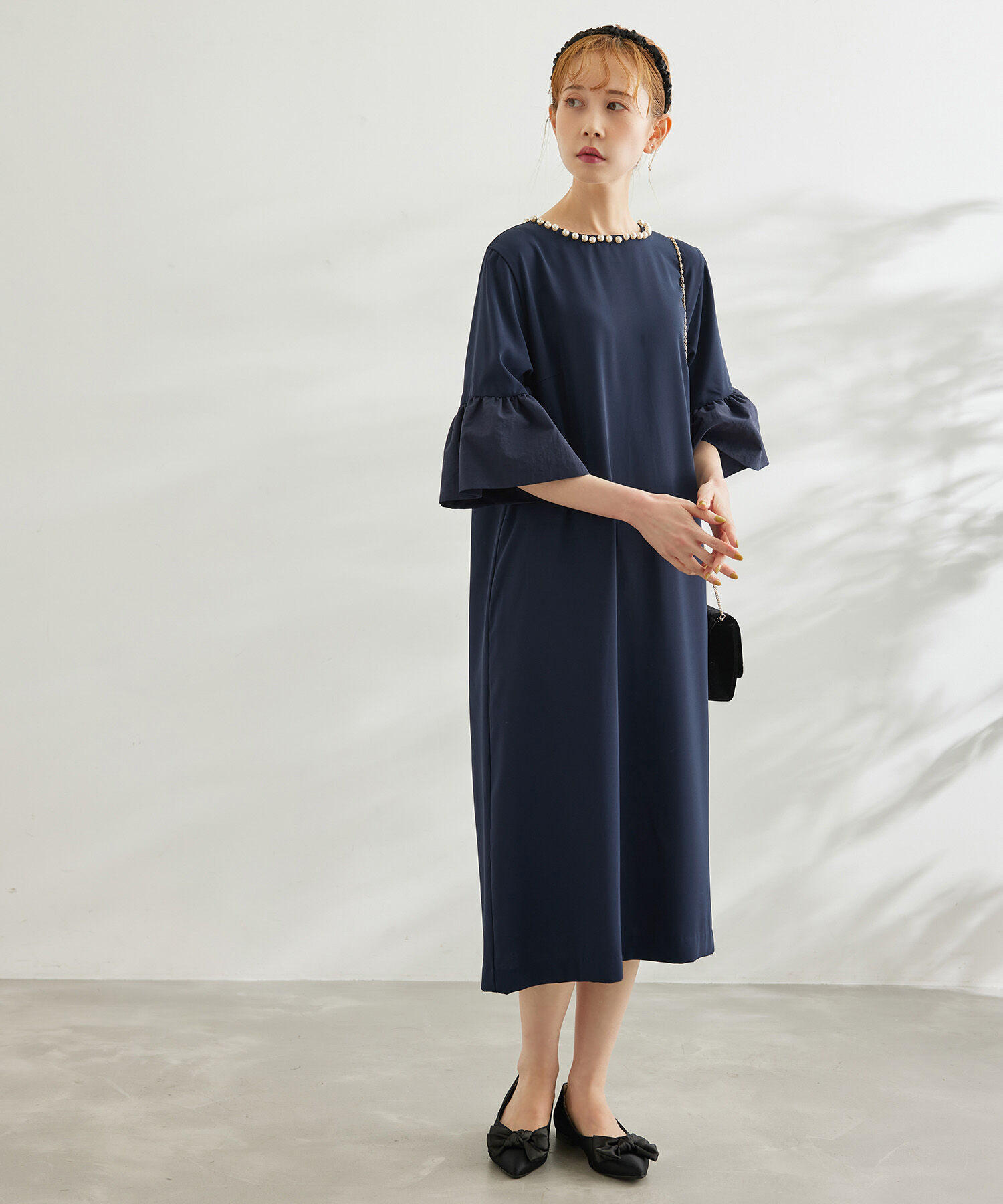 Rope&rsquo;Picnic「【一部店舗限定】【Mon E&rsquo;toile/モンエトワール】パールサックDress」|ドレス|