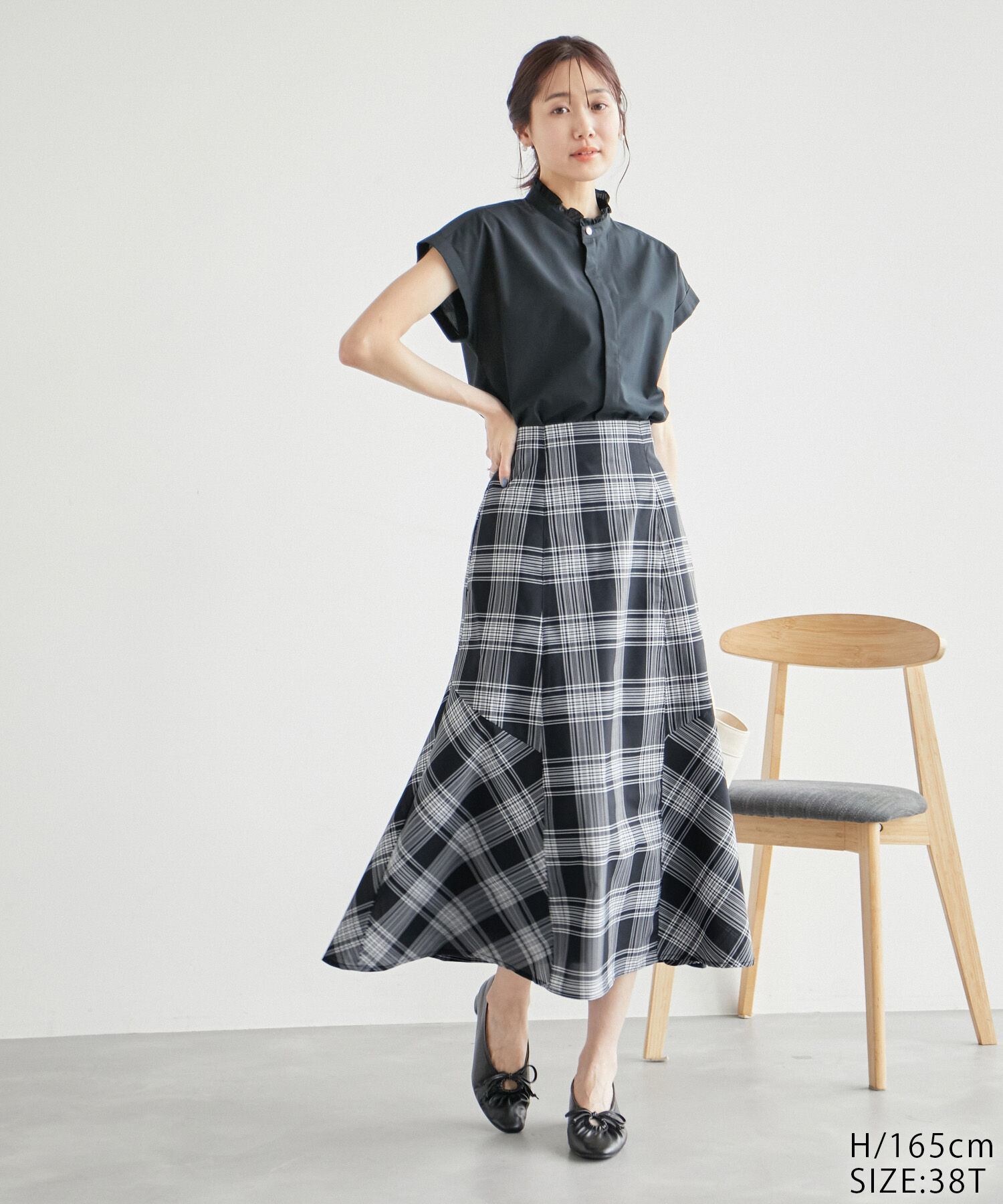 Rope&rsquo;Picnic「チェックボリュームスカート」|スカート|