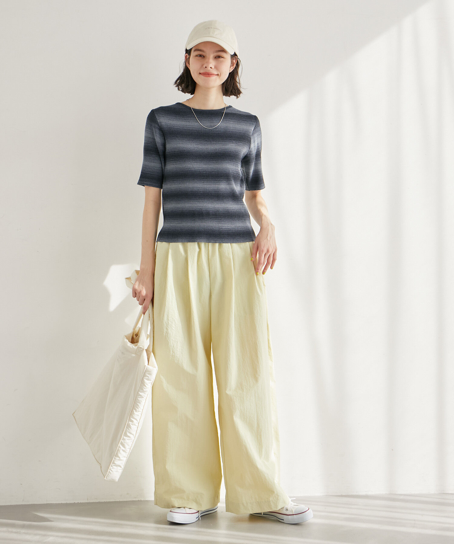 ROPE' PICNIC R「リンクコーデ/グラデーションニットハーフスリーブ」|ニット・セーター|