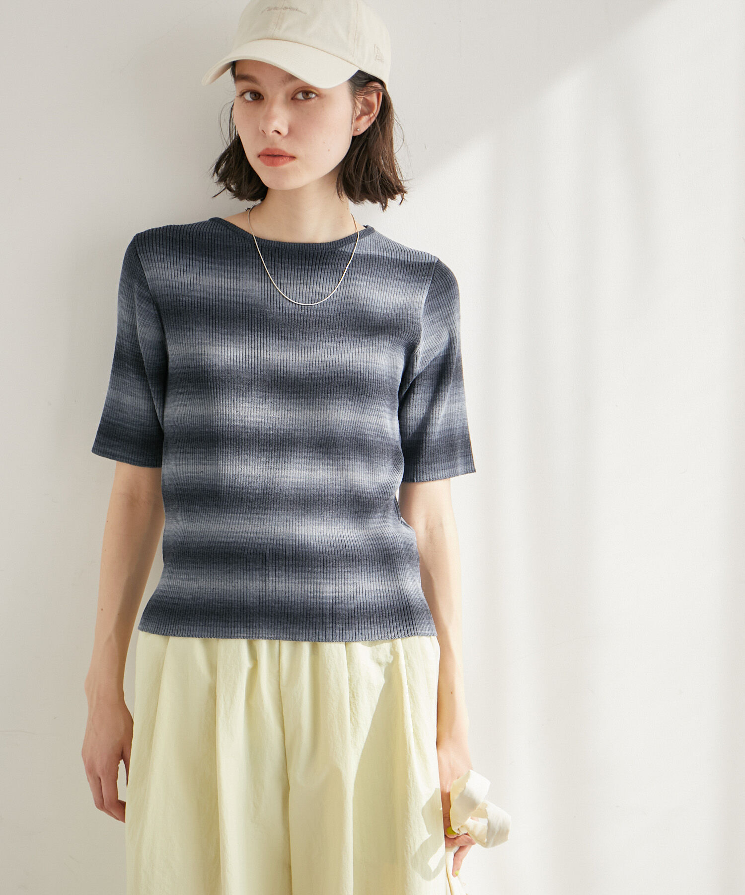 ROPE' PICNIC R「リンクコーデ/グラデーションニットハーフスリーブ」|ニット・セーター|