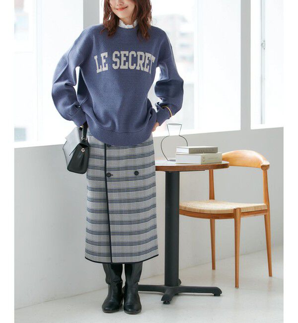 Rope&rsquo;Picnic「チェック＆無地リバーシブルスカート」|スカート|