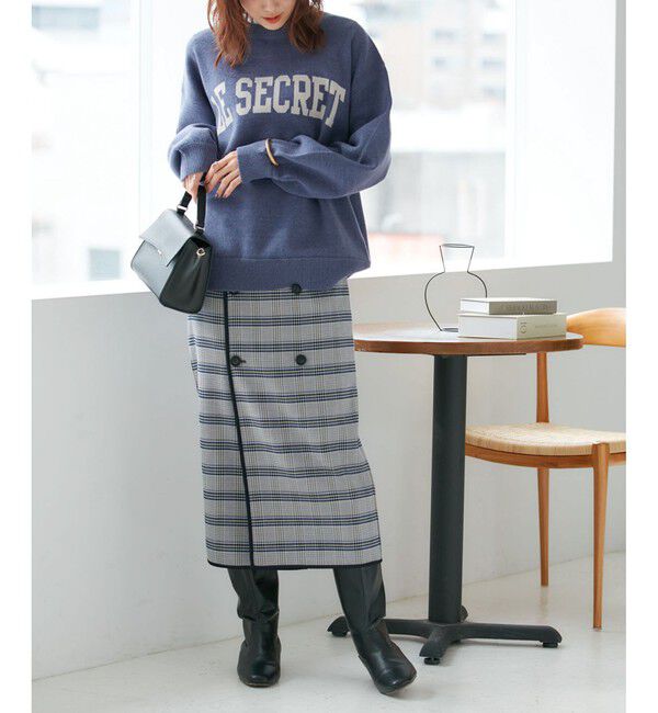 Rope&rsquo;Picnic「チェック＆無地リバーシブルスカート」|スカート|