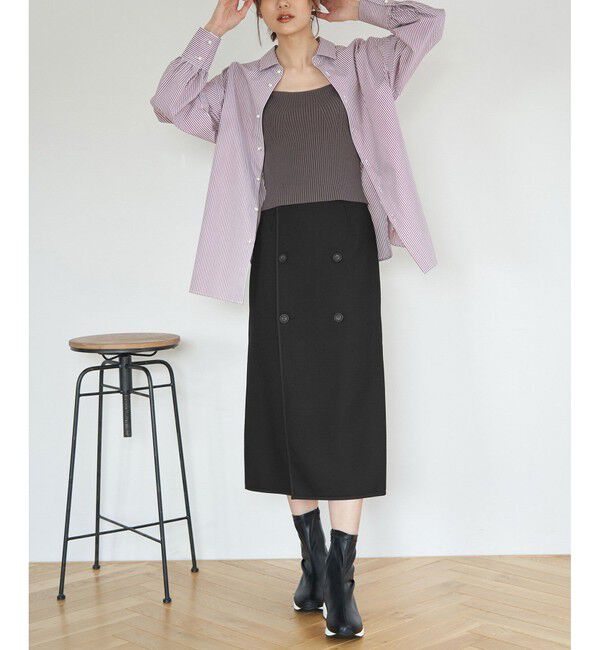 Rope&rsquo;Picnic「チェック＆無地リバーシブルスカート」|スカート|