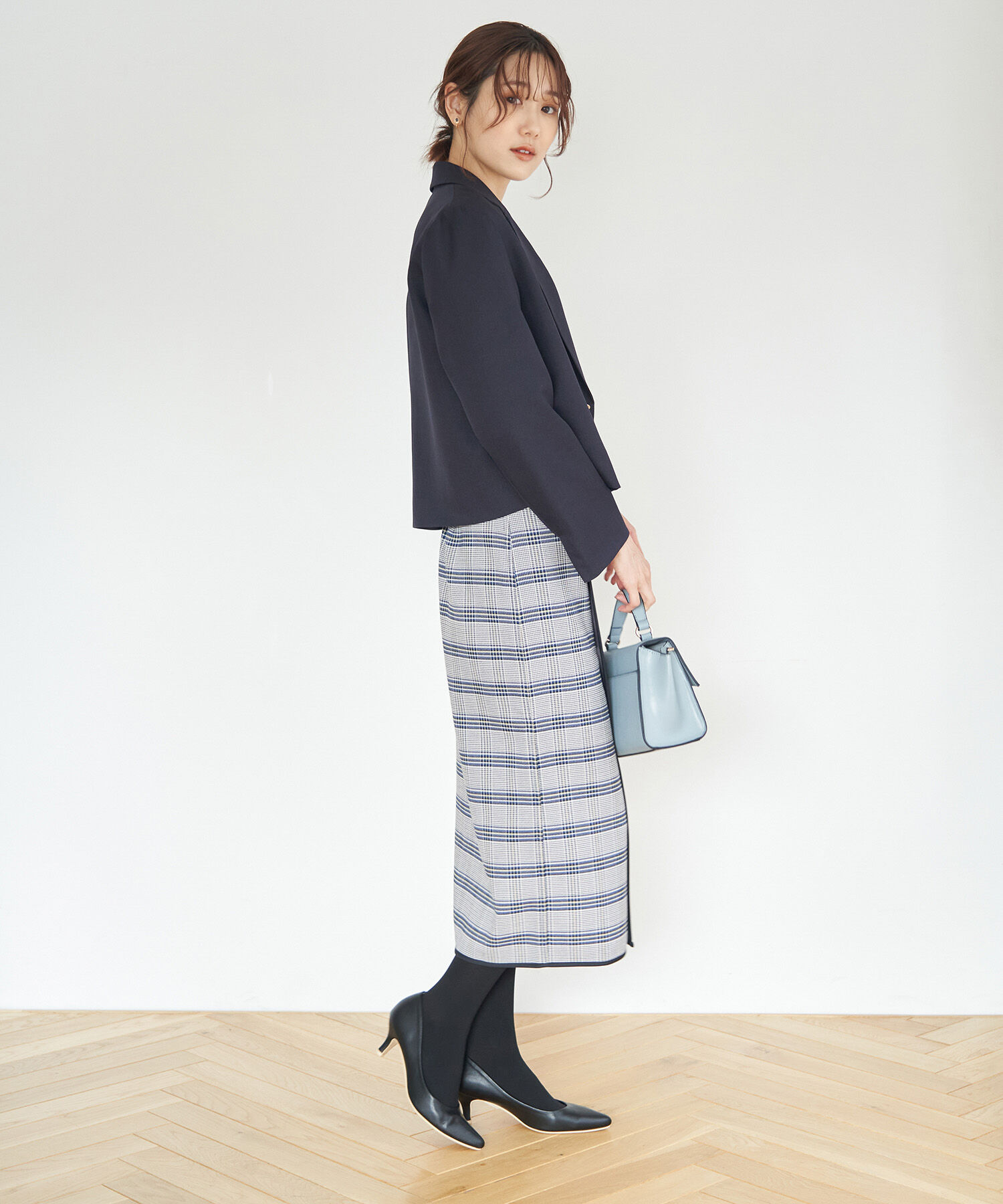 Rope&rsquo;Picnic「チェック＆無地リバーシブルスカート」|スカート|