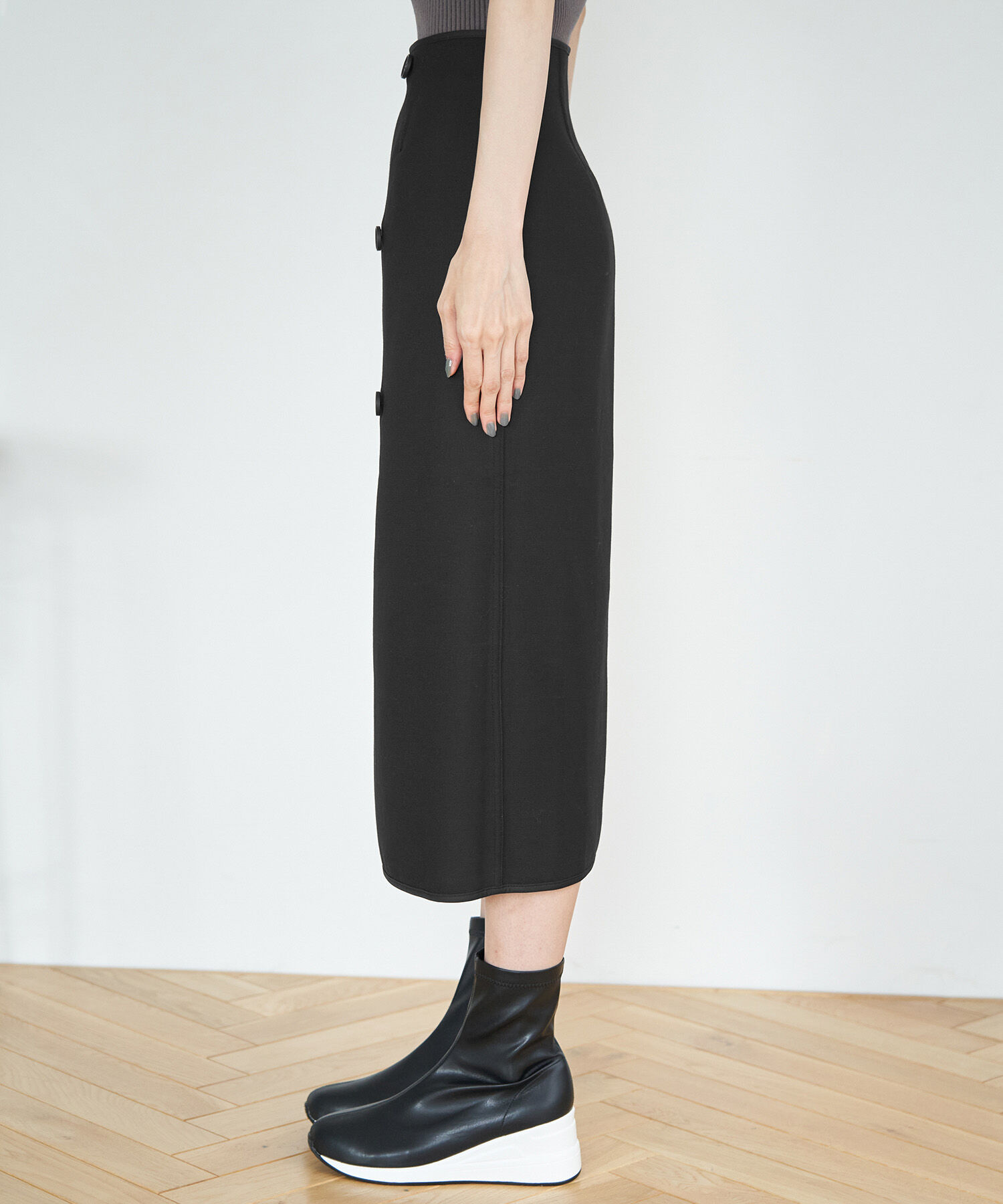 Rope&rsquo;Picnic「チェック＆無地リバーシブルスカート」|スカート|