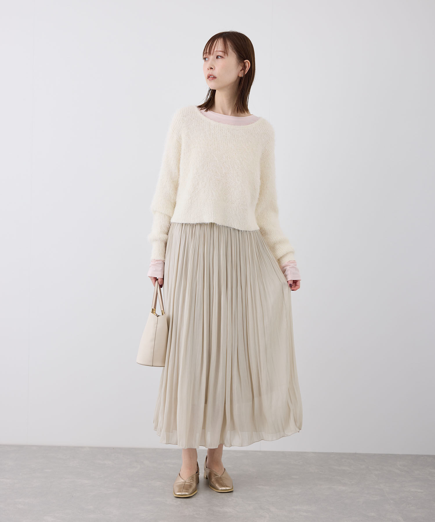 Rope&rsquo;Picnic「シャギーニットショート丈プルオーバー」|ニット・セーター|