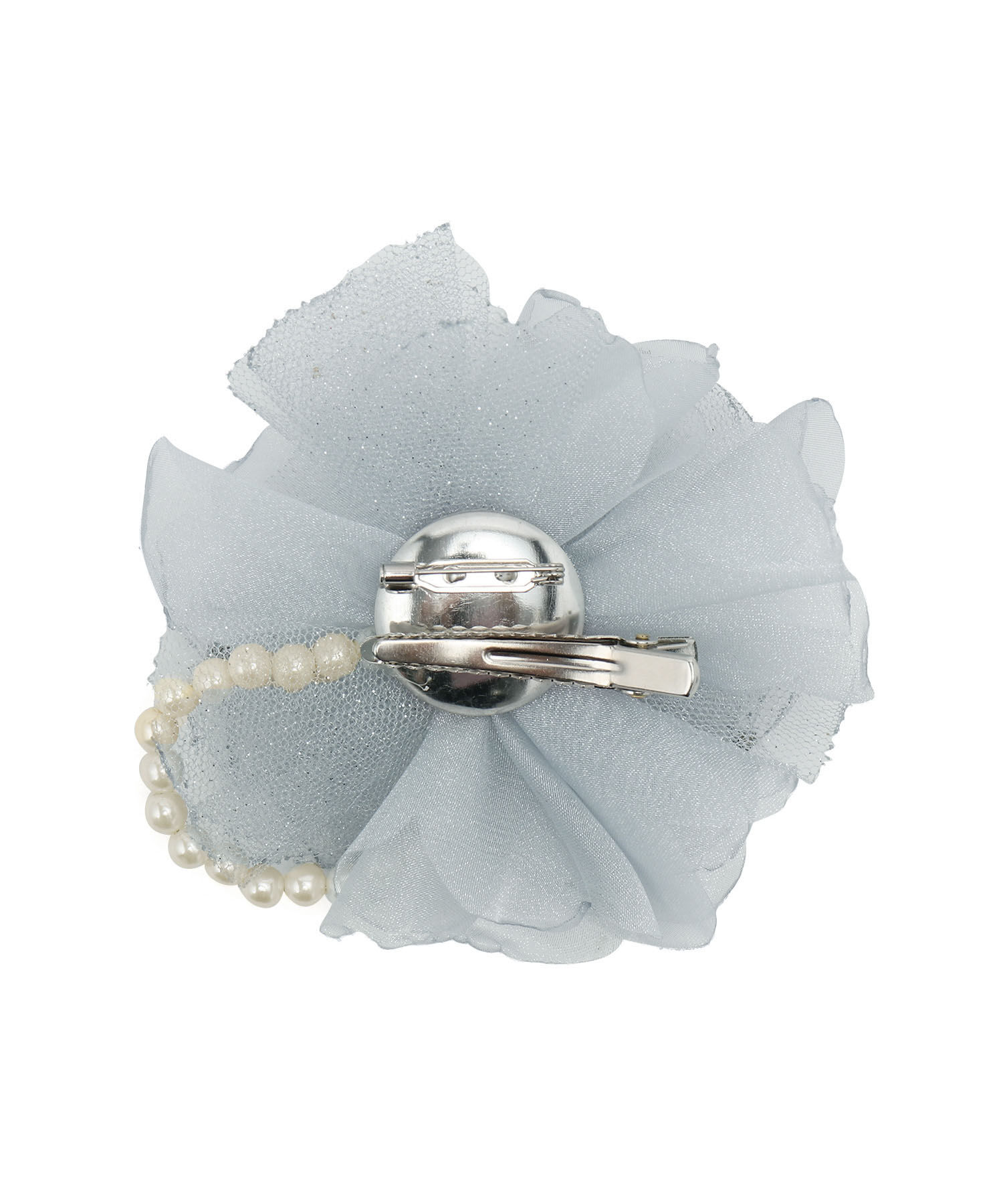 ROPE PICNIC PASSAGE「オーガンジー&times;チュールフラワーコサージュ」|ブローチ・コサージュ|