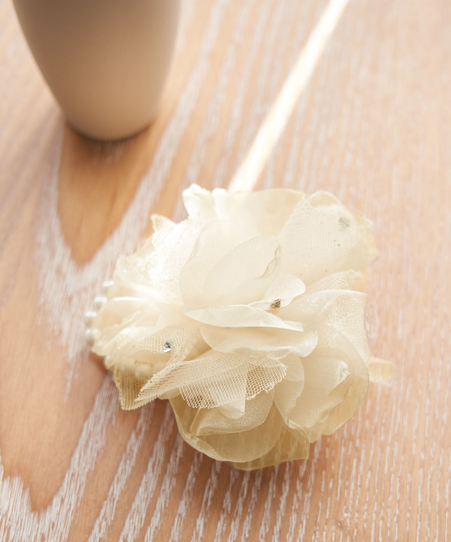 ROPE PICNIC PASSAGE「オーガンジー&times;チュールフラワーコサージュ」|ブローチ・コサージュ|