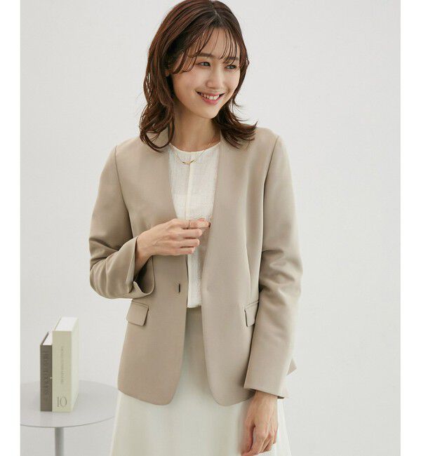 Rope&rsquo;Picnic「【一部店舗限定34-42サイズ】360&deg;ウルトラストレッチ/ノーラペルジャケット」|テーラードジャケット|