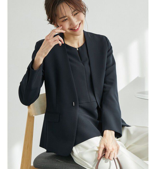 Rope&rsquo;Picnic「【一部店舗限定34-42サイズ】360&deg;ウルトラストレッチ/ノーラペルジャケット」|テーラードジャケット|