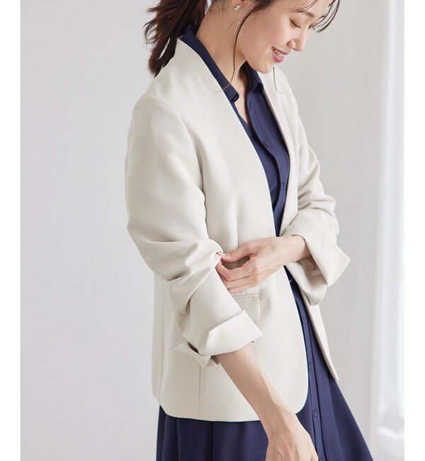 Rope&rsquo;Picnic「【一部店舗限定34-42サイズ】360&deg;ウルトラストレッチ/ノーラペルジャケット」|テーラードジャケット|