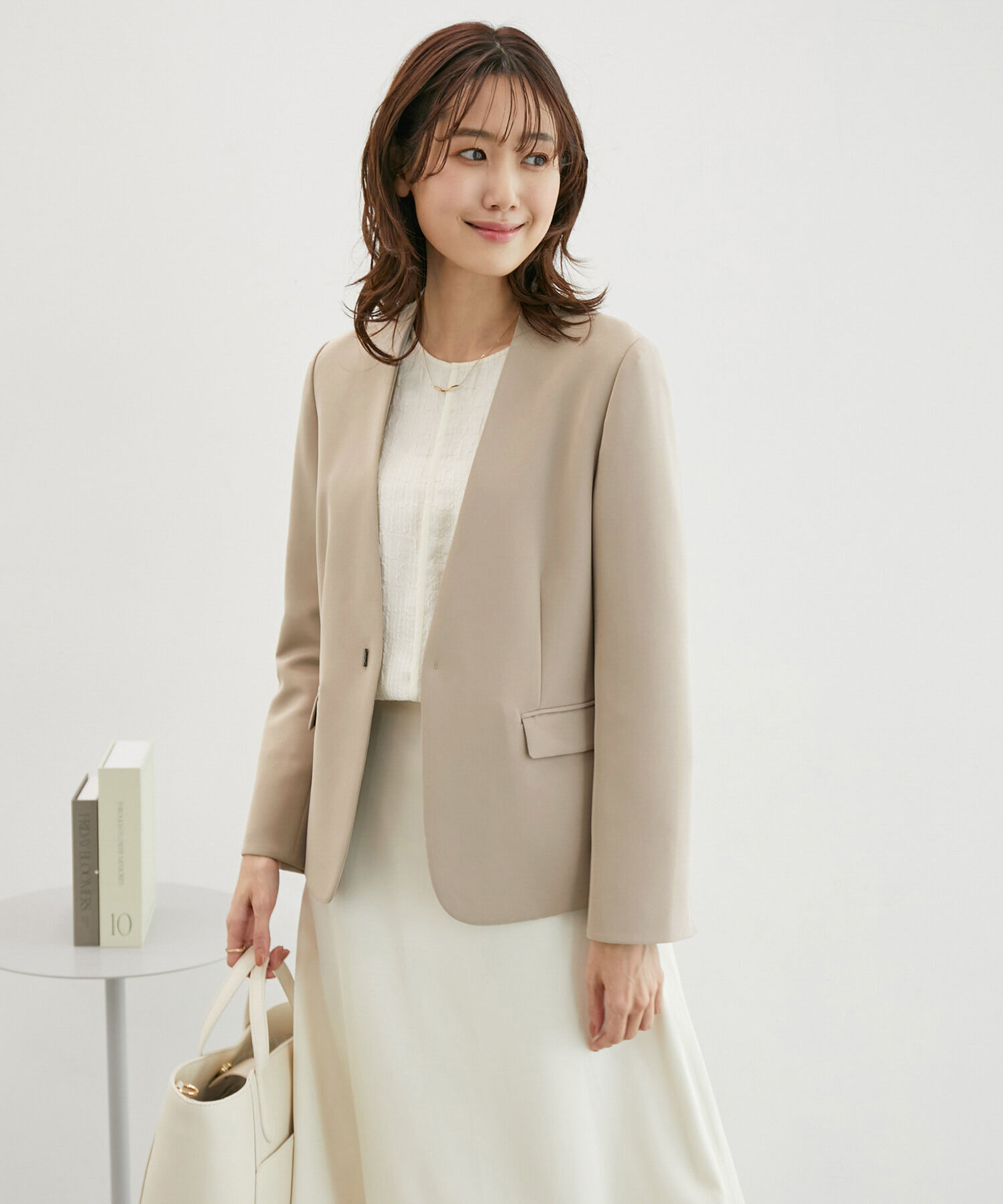 Rope&rsquo;Picnic「【一部店舗限定34-42サイズ】360&deg;ウルトラストレッチ/ノーラペルジャケット」|テーラードジャケット|