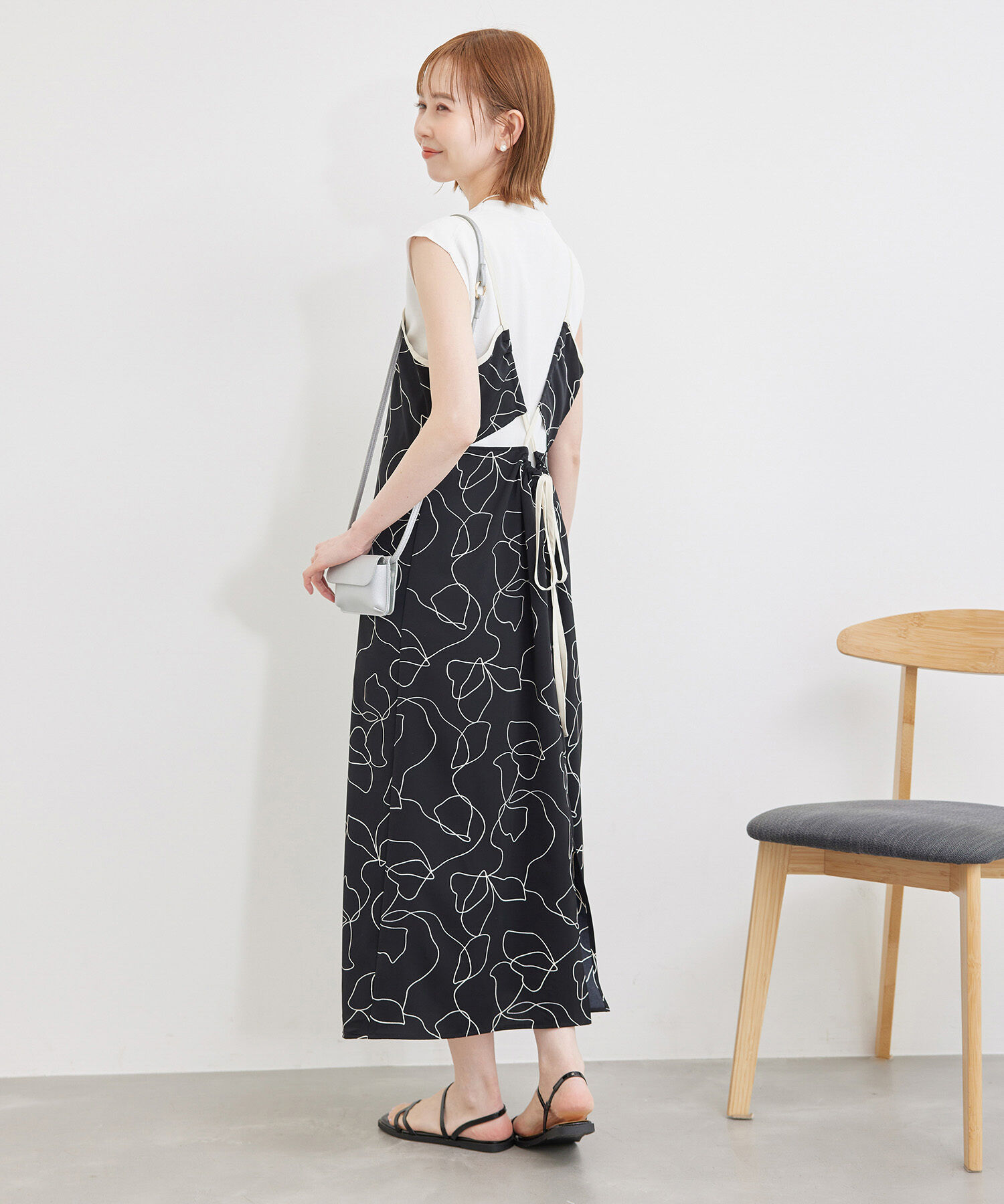 Rope&rsquo;Picnic「線画プリントキャミソールワンピース」|ワンピース|