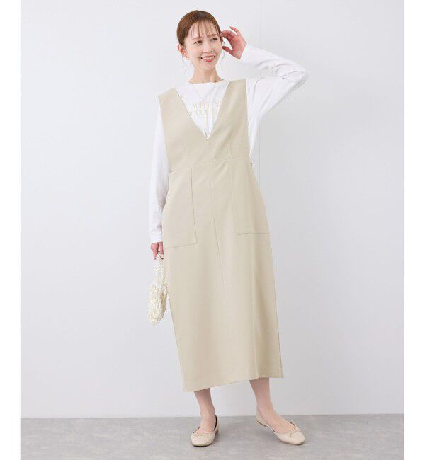 Rope&rsquo;Picnic「デザインポケットジャンパースカート」|ワンピース|