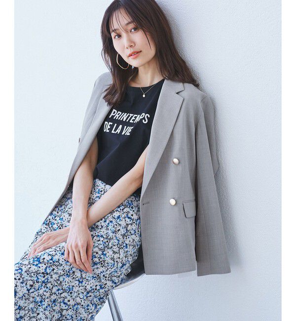 Rope&rsquo;Picnic「カナパ 金ボタンジャケット/セットアップ対応・UV・抗菌防臭・接触冷感」|テーラードジャケット|