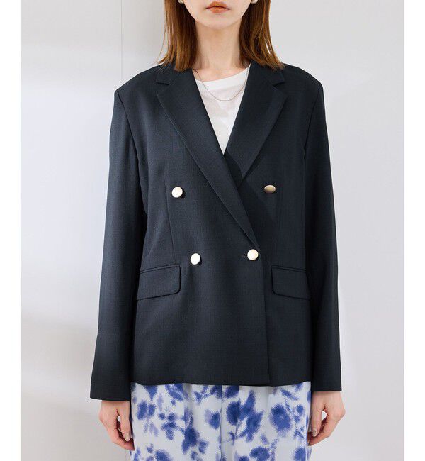 Rope&rsquo;Picnic「カナパ 金ボタンジャケット/セットアップ対応・UV・抗菌防臭・接触冷感」|テーラードジャケット|