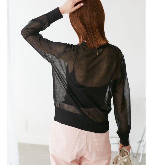 Rope&rsquo;Picnic「LEVITAシアーニットカーディガン」|カーディガン|