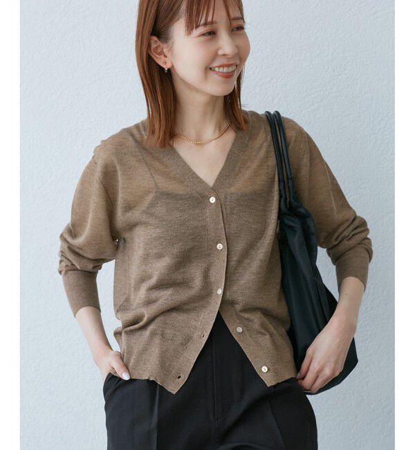 Rope&rsquo;Picnic「LEVITAシアーニットカーディガン」|カーディガン|