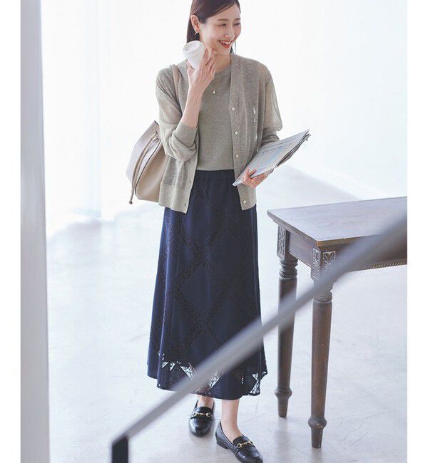 Rope&rsquo;Picnic「LEVITAシアーニットカーディガン」|カーディガン|