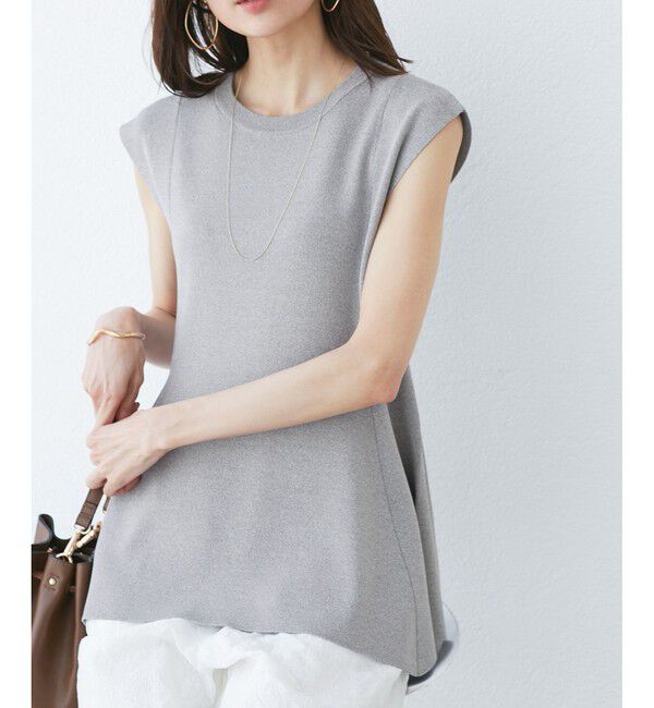 Rope&rsquo;Picnic「【洗濯機OK・アンチピリング】八方映えニット ペプラムニットプルオーバー」|ニット・セーター|