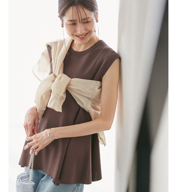 Rope&rsquo;Picnic「【洗濯機OK・アンチピリング】八方映えニット ペプラムニットプルオーバー」|ニット・セーター|