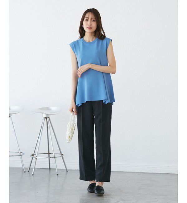 Rope&rsquo;Picnic「【洗濯機OK・アンチピリング】八方映えニット ペプラムニットプルオーバー」|ニット・セーター|