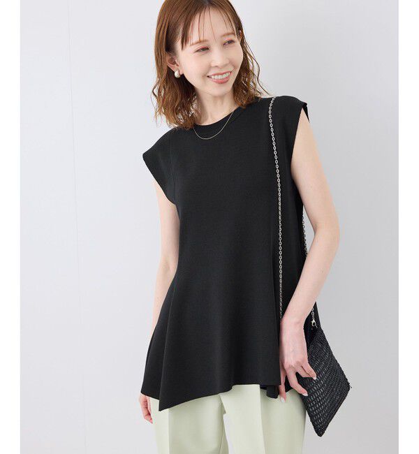 Rope&rsquo;Picnic「【洗濯機OK・アンチピリング】八方映えニット ペプラムニットプルオーバー」|ニット・セーター|