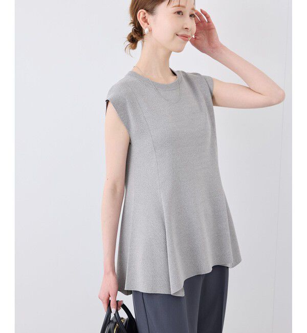 Rope&rsquo;Picnic「【洗濯機OK・アンチピリング】八方映えニット ペプラムニットプルオーバー」|ニット・セーター|