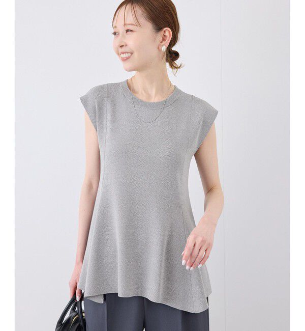 Rope&rsquo;Picnic「【洗濯機OK・アンチピリング】八方映えニット ペプラムニットプルオーバー」|ニット・セーター|