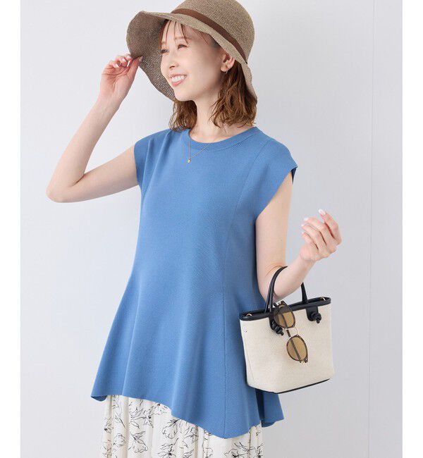 Rope&rsquo;Picnic「【洗濯機OK・アンチピリング】八方映えニット ペプラムニットプルオーバー」|ニット・セーター|