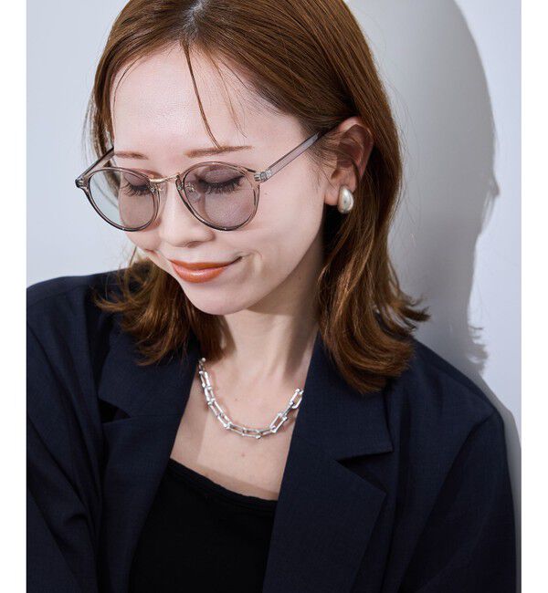 ROPE PICNIC PASSAGE「ケース付きメタルブリッジカラーグラスアイウェア」|メガネ|ライトグレー(08)