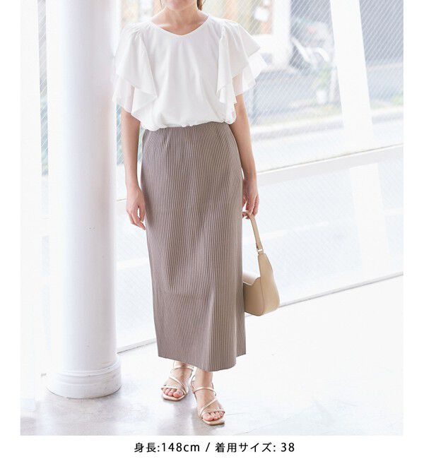 Rope&rsquo;Picnic「【UVカット・接触冷感】Cutee チュールフリルトップス」|Tシャツ・カットソー|