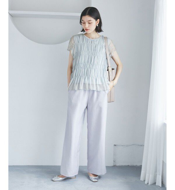 Rope&rsquo;Picnic「楊柳シャーリングシアートップス」|Tシャツ・カットソー|