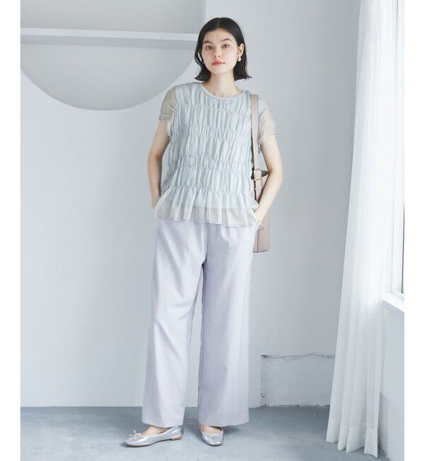 Rope&rsquo;Picnic「楊柳シャーリングシアートップス」|Tシャツ・カットソー|